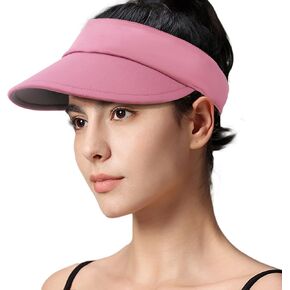 Peicees Wide Brim Sun Visor for Women Men Sports Visor UV UPF50+ Sun Protection Hat for Summer Running Golf Tennis Quick-Dry