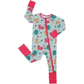 SUZEL Bamboo Viscose Baby Pajamas Footless Romper - Infant Boys Girls One Piece Jumpsuits Clothes 0/3/6/12/18/24 Months