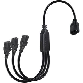 wininks C14 to 2 X C13 Y Splitter Power Cord, 6FT IEC 320 C14 Male to Dual IEC 320 C13 Female Splitter 2 Ways PDU UPS Extension Power Cord 250V/10A