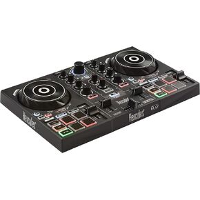 Hercules DJControl Inpulse 200 – DJ controller with USB, ideal for beginners learning to mix - 2 tracks with 8 pads and sound card - Software and tutorials included