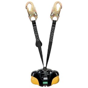 MSA 10120052 Workman Twin Leg Personal Fall Limiter, 6' Line Length, 36C Steel Snaphook, ANSI Z359.14, CSA Z259.2.2 and OSHA Standard