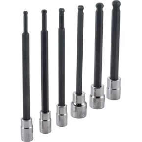CRAFTSMAN Hex Bit Socket Set, SAE, 3/8" Drive, Long Ball, 6Piece (CMMT42606)