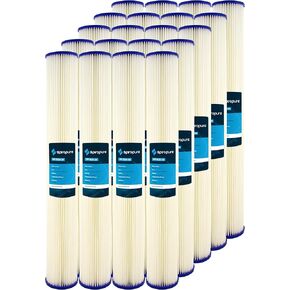 SpiroPure SP-R20 10x2.5 20 Micron Pleated Polyester Sediment Water Filter Cartridge SPC-25-1020 (Case of 24)