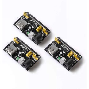 3PCS 3X MB102 Breadboard Power Supply Module Prototype DC 6.5-12V to 3.3V 5V USB Compatible with Ar-duino Bread Board