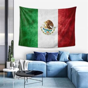luxteen Flag Of Mexico Or Mexican Banner Tapestry Wall Hanging Tapestry Size 60x40 in Landscape Tapestry Nature Tapestry Tapestry for Room Bedroom Aesthetic