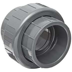 Spears 897 Series PVC Pipe Fitting, Union with EPDM O-Ring, Schedule 80, 1-1/2" Socket