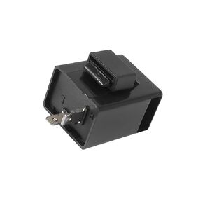 Motoforti Universal Motorcycle Flasher Relay, Plastic,Metal, Black, 1 Pc