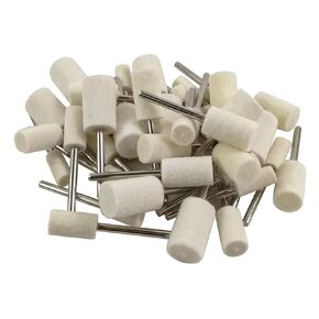Luo ke 40 Pcs Bullet Shape Wool Polishing Bits - 1/8'' Shank Wool Felt Buffing Polishing Cone Kits for Dremel Rotary Tools (6mm/8mm/10mm/12mm)