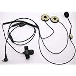Open/Half Face Motorcycle Bike Helmet Earpiece Headset Mic Microphone for Motorola Two Way Radio Walkie Talkie 2pin CP100, CP125, CP150, CP200, CP250, CP300