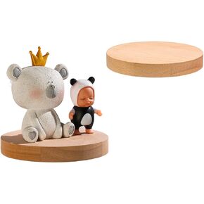Z metnal Small Floating Shelves, Natural Wooden Round Circle Corner Shelf for Collection Action Figures, Sauna Shelves, Decor Display Wall Ledge Shelf, Wall Mounted, 6 inch, 2 Pack