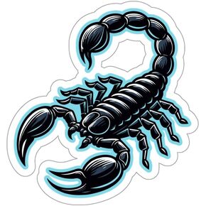 Scorpion Sticker Vintage Souvenir Decal Vinyl Small Waterproof for Water Bottle Mug Passport Book Scrapbook Notebook Laptop Tumbler Skateboard Computer Phone Size 4" Funny Gift