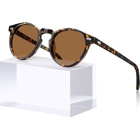CARFIA Small Acetate Polarized Sunglasses for Women UV Protection, Retro Italy Handcrafted Sunnies Vintage Ladies Shades