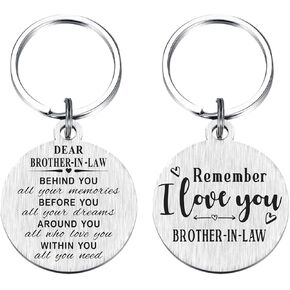 Brother-in-Law Gifts for Christmas - Best Brother-in-Law Ever Keychain - Birthday Gift for Brother-in-Law