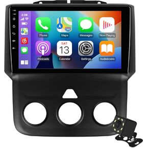 9-Inch IPS Touchscreen Android 12 Car Stereo for Dodge RAM 1500/2500/3500 2013-2018 with Wireless CarPlay & Android Auto 2+32GB Car Radio, Support GPS, WiFi, Bluetooth, FM, Backup Camera, (Auto AC)