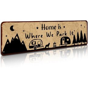 Funny Making Memories One Campsite at a Time Metal Tin Sign Wall Decor Farmhouse Rustic Camp Signs for Home Garage Men Cave Yard Decor,4" by 16"