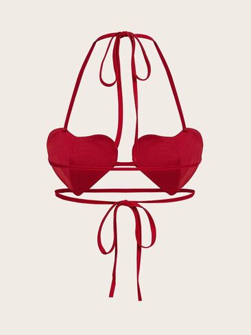 GORGLITTER Women's Adjustable Strap Sequin Heart Shape Bra Top Cutout Tie Back Strappy Halter Neck Top in Saudi Arabia