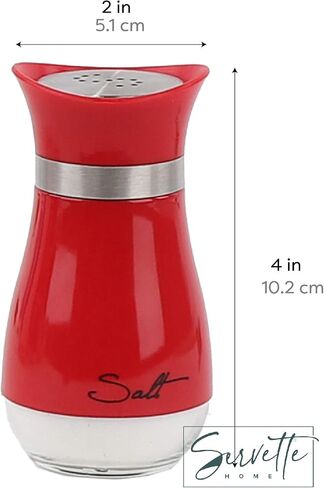 Round Silicone Spoon Rest & 4oz Glass Salt and Pepper Shaker Set (Pink) in Saudi Arabia