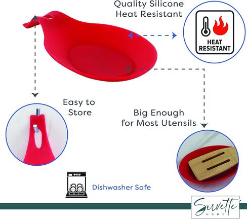 Round Silicone Spoon Rest & 4oz Glass Salt and Pepper Shaker Set (Pink) in Saudi Arabia
