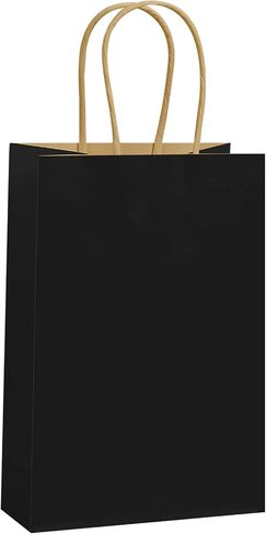 REMTAP Gift Paper Bags Kraft Bags with Handles Bulk Gift Bags for Wedding Party Craft Retail Packaging, Shopping Bags, Party Favor Bags, Retail Bags (White-M-50pcs, 8 * 4.5 * 10.5) in Saudi Arabia