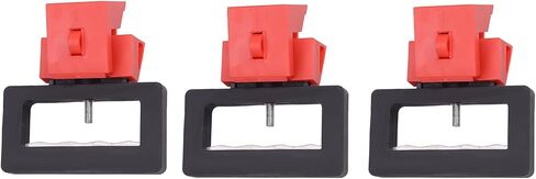 Pack of 3 Circuit Breaker Lockout Device,Clamp-On Single Pole Breaker Lock Out Device,Large for 480/600V in Saudi Arabia
