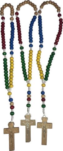 Holy Land Market Colorful Wooden Rosary for Hanging or Praying - 5 Colors in Saudi Arabia