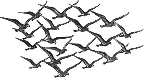 Deco 79 Decor Flying Flock of Wall Sculpture, 48" x 2" x 27", Gold in Saudi Arabia