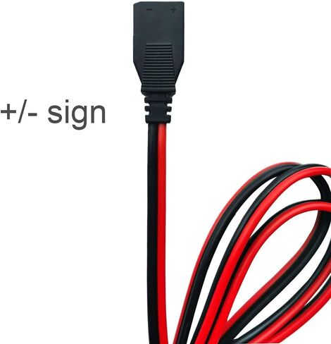 3 Pin CB Power Cord 12V Cigarette Lighter Cable 5Ft CB Radio Power Plug Connector for Cobra 29 Ltd Classic Uniden Bearcat CB Ham Radios Heavy Duty 2 Wire 15a Fuse Replacement, Black and Red in Saudi Arabia