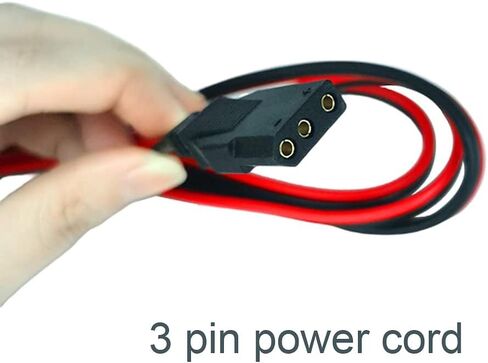 3 Pin CB Power Cord 12V Cigarette Lighter Cable 5Ft CB Radio Power Plug Connector for Cobra 29 Ltd Classic Uniden Bearcat CB Ham Radios Heavy Duty 2 Wire 15a Fuse Replacement, Black and Red in Saudi Arabia
