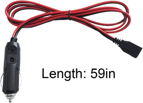 3 Pin CB Power Cord 12V Cigarette Lighter Cable 5Ft CB Radio Power Plug Connector for Cobra 29 Ltd Classic Uniden Bearcat CB Ham Radios Heavy Duty 2 Wire 15a Fuse Replacement, Black and Red in Saudi Arabia