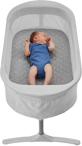 سرير أطفال Sealy Airy Dreams قابل للتنفس 2 في 1 وسرير بجانب السرير، سرير بجانب السرير للطفل، ارتفاع قابل للتعديل، مستقل أو نائم بجانب السرير، لوحة منسدلة لسهولة الوصول in Kuwait