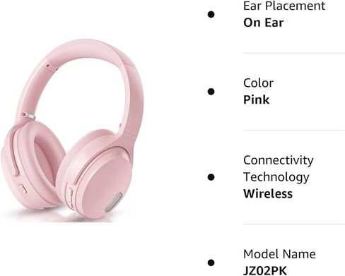 سماعات رأس HROEENOI لاسلكية تعمل بإلغاء الضوضاء تعمل بتقنية البلوتوث فوق الأذن، وأغطية أذن من إسفنج الذاكرة، وشحن سريع لمدة 40 ساعة من اللعب، مثالية للسفر والمكتب المنزلي وتمارين صالة الألعاب الرياضية، فضي in Kuwait