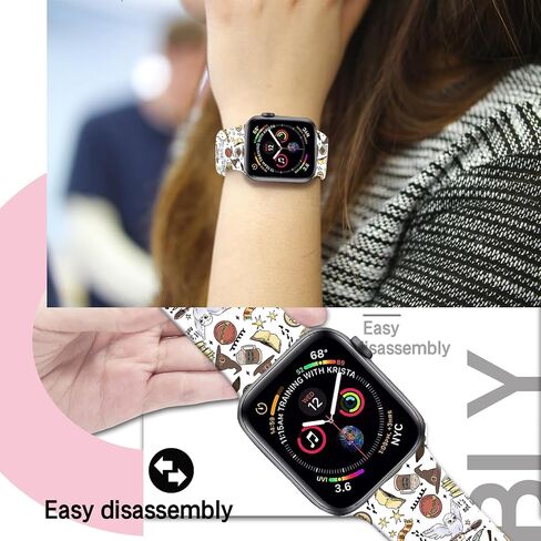 أحزمة ساعة كرتونية متوافقة مع سوار ساعة Apple بعرض 38 ملم/40 ملم، أحزمة ساعة لطيفة للنساء المراهقات in Saudi Arabia