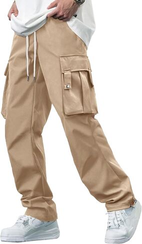 الرجال السراويل البضائع غير رسمية الرباط مرونة الخصر سراويل للتسلق تجريب الركض Sweatpants الشارع الشهير بنطلون للرجال in Saudi Arabia