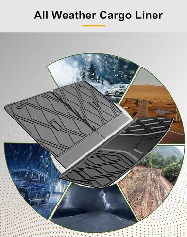 Original Cargo Liner and Backrest Mats for Ford Explorer 2020-2024 6/7 Seats All Models - Custom Fit Trunk Mat and Backrest Mats - All Weather Protection Anti-Skid Car Mats for Ford Explorer in Saudi Arabia