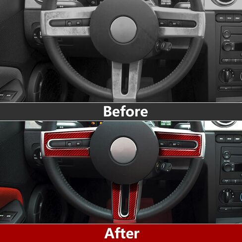 Car Center Air Outlet Vents Sticker Accessories Carbon Fiber for Ford Mustang 2005 2006 2007 2008 2009 in Saudi Arabia