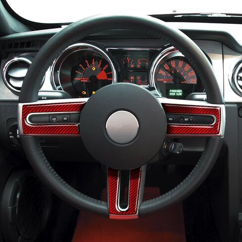 Car Center Air Outlet Vents Sticker Accessories Carbon Fiber for Ford Mustang 2005 2006 2007 2008 2009 in Saudi Arabia