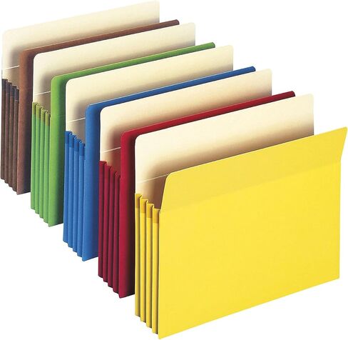 Smead ملف جيب، علامة تبويب مستقيمة، توسيع 3-1/2 بوصة، حجم الحروف، أزرق، 25 لكل صندوق (73225) in Saudi Arabia