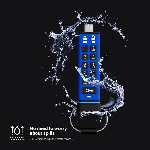 اي ستوريج داتاشور برو+سي 256 جيجا | شريحة ذاكرة USB آمنة من النوع C | FIPS 140-3 المستوى 3 معلق | رقم التعريف الشخصي محمي | يتضمن محول من النوع C-A. in Kuwait