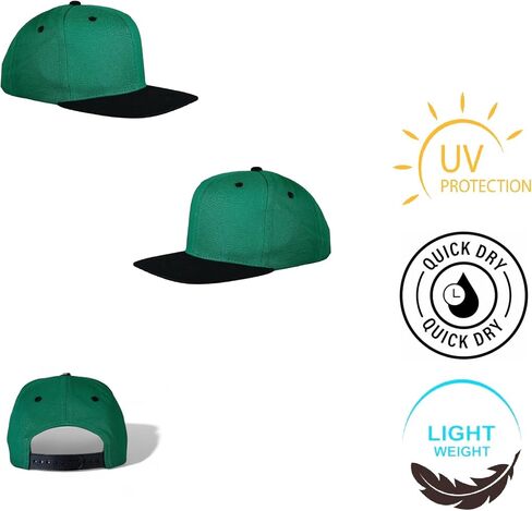 Flat Baseball Cap Men Women - Classic Style Adjustable Two-Tone in Saudi Arabia