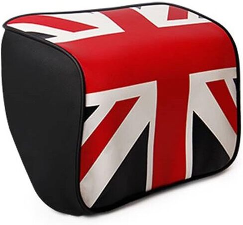DABOK Union Jack Neck Pillow Memory Foam Cushion Car Headrest Pillow Support C Type Cushion for The Resting Neck Pain Relief Car Seat Curve Comfort and Reduce Driving Fatigue (Gray) in Saudi Arabia