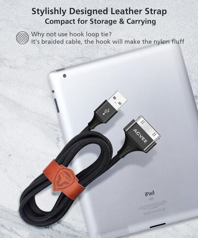 AGVEE 4ft USB-A to 30 Pin Charger Charging Cable for Old iPod iPad in Kuwait