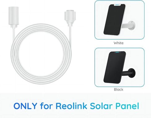 كابل تمديد اللوحة الشمسية Reolink بطول 4.5 متر، كابل تمديد Micro USB للألواح الشمسية Reolink (أسود) in Saudi Arabia