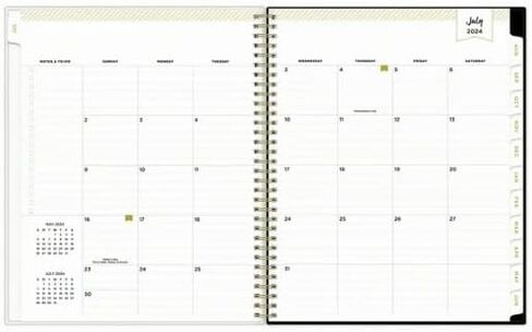 July 2024 - June 2025 Academic Weekly Monthly Planner Weekly Layouts and 6 in -1 Colorful Ballpoint Pen (Medium 5 x 8) in Saudi Arabia