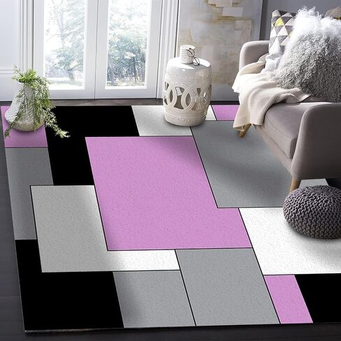 Red Black Geometric Area Rugs Indoor Non-Slip Rectangle Rug 2x3 ft, Abstract Color Block Red Black Gray Rug Rubber Backing Floor Mats Contemporary Home Decor Carpet for Entryway Living Room in Saudi Arabia