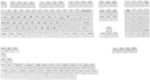 Redragon A135 Crystal KeyCaps، مجموعة 147 مفتاحًا قياسيًا Doubleshot PBT Keycap، ملف تعريف OSA، تخطيط أمريكي (ANSI)، متوافق مع معظم لوحات المفاتيح الميكانيكية ولوحات المفاتيح الضوئية، يتضمن ساحبة أغطية المفاتيح in Kuwait
