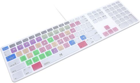 HRH Ombre Purple Silicone Keyboard Skin Cover for iMac Wired USB in Saudi Arabia