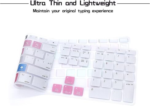 HRH Ombre Purple Silicone Keyboard Skin Cover for iMac Wired USB in Saudi Arabia