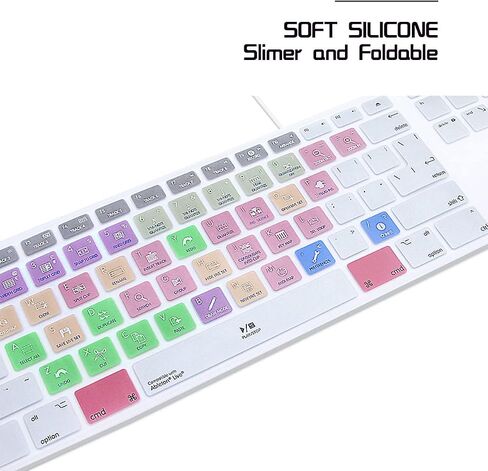 HRH Ombre Purple Silicone Keyboard Skin Cover for iMac Wired USB in Saudi Arabia
