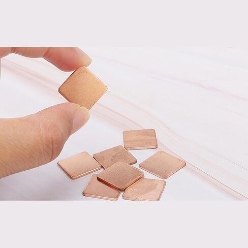Heatsink Copper Pad Shims, High Purity 15 x15 x 0.8mm Laptop GPU CPU Heatsink Thermal Copper Pads Pack of 20 in Saudi Arabia