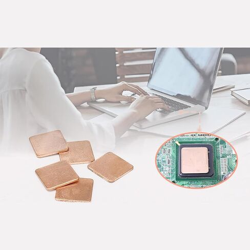 Heatsink Copper Pad Shims, High Purity 15 x15 x 0.8mm Laptop GPU CPU Heatsink Thermal Copper Pads Pack of 20 in Saudi Arabia